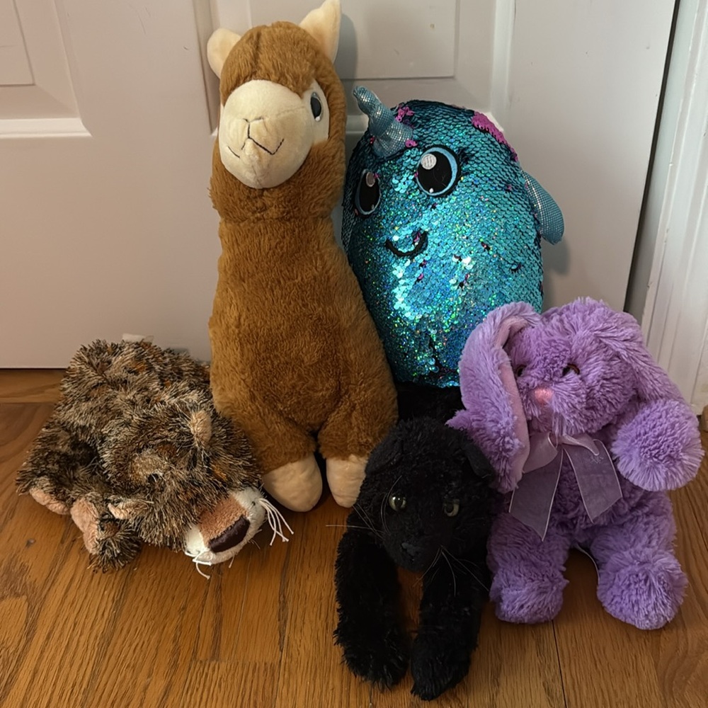 Lot of 5 Stuffed Animals - Shimmeez, Douglas, Webkins and more